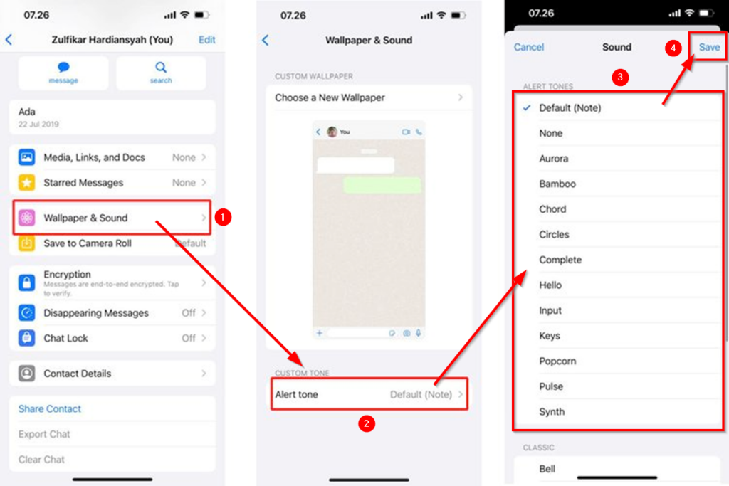 Cara Ganti Nada Dering Kontak Tertentu Wa Di Iphone